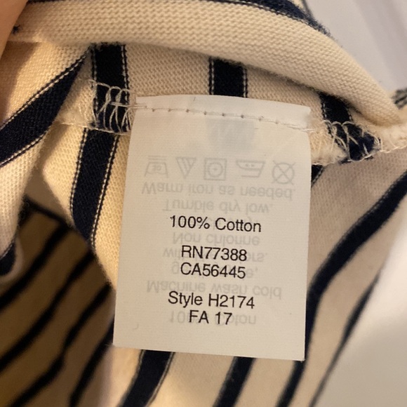 J Crew Factory stripped ruffle sleeve tunic - Picture 3 of 4